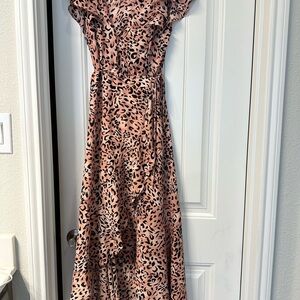 Buddy Love Leopard High Low Wrap Sundress